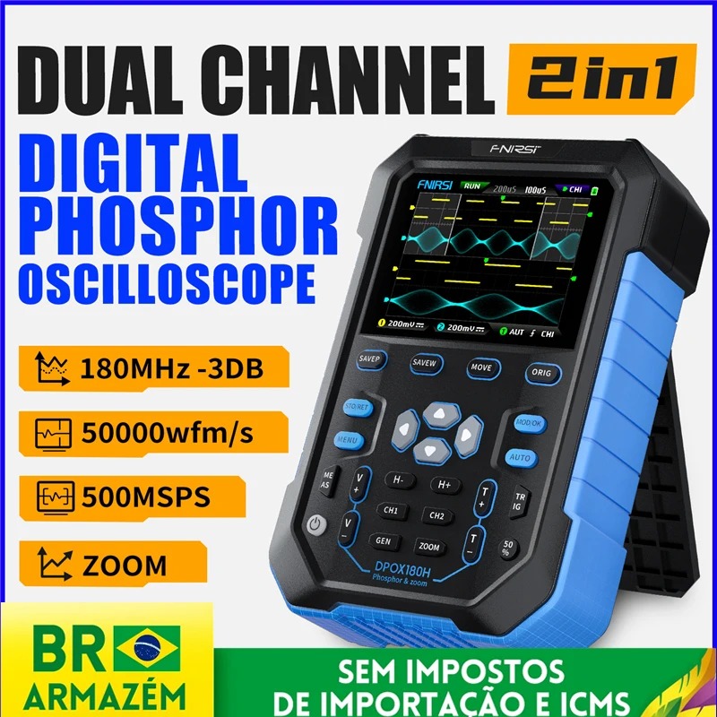 Fnirsi Digital Oscilloscope Handheld - FNIRSI DPOX180H Handheld Digital Oscilloscope Fluorescent