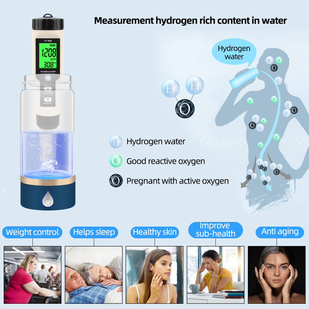 Ph Meter Digital Water Tester - Yieryi YY-400 4-In-1 Digital PH ORP