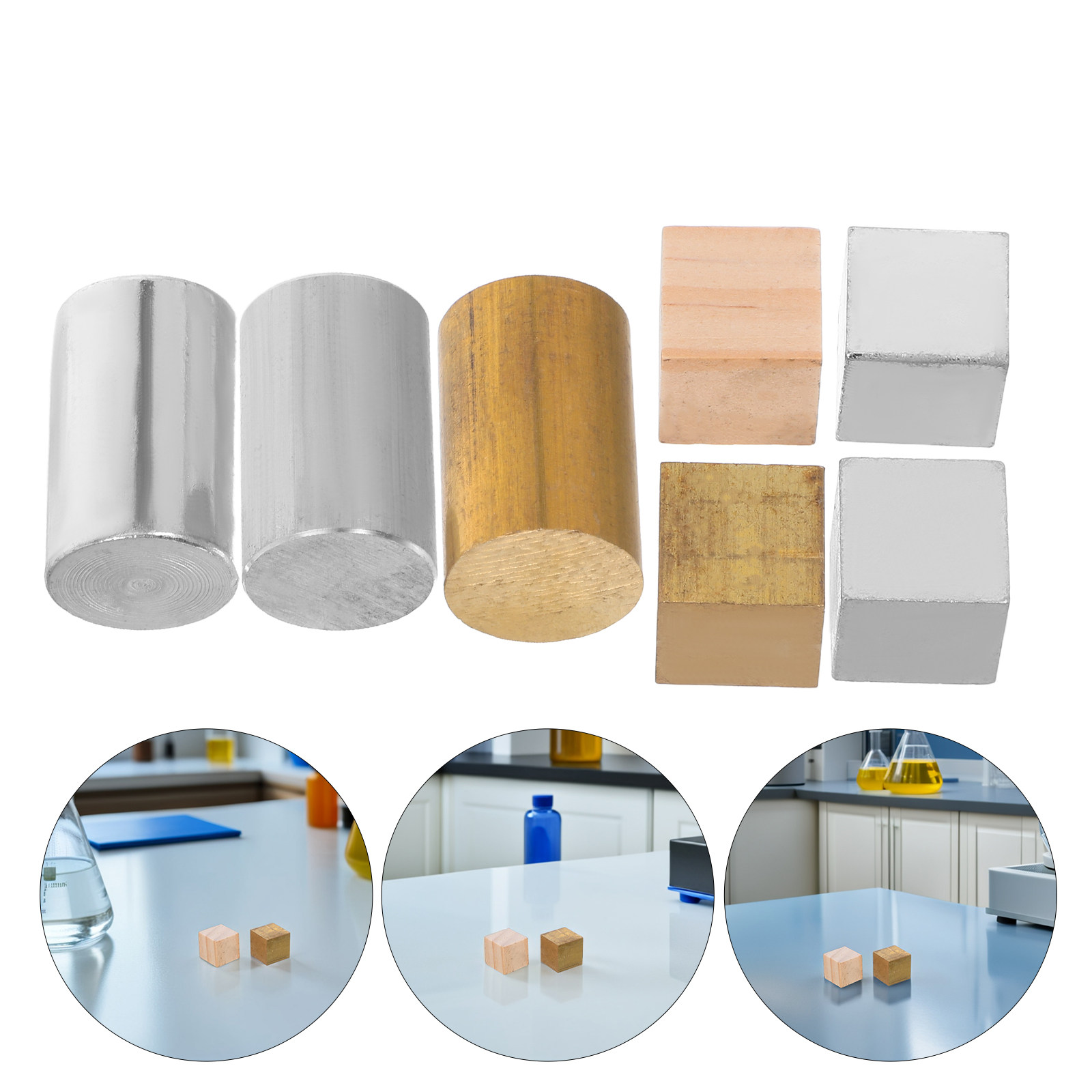 Lab Equipment - 7Pcs Metal Sample Testing Kit Aluminum