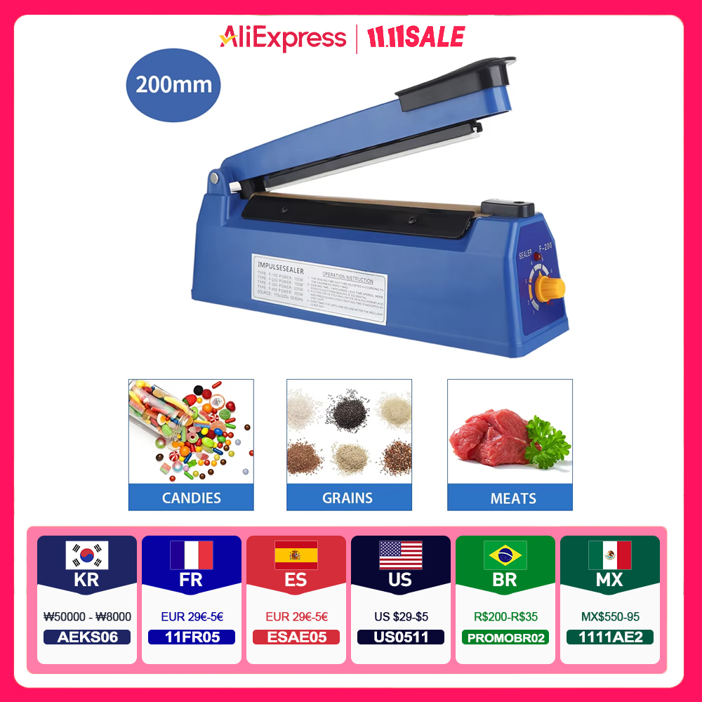 Plastic Bag Impulse Heat Sealer - Impulse Sealer Manual Heat Sealer Machine