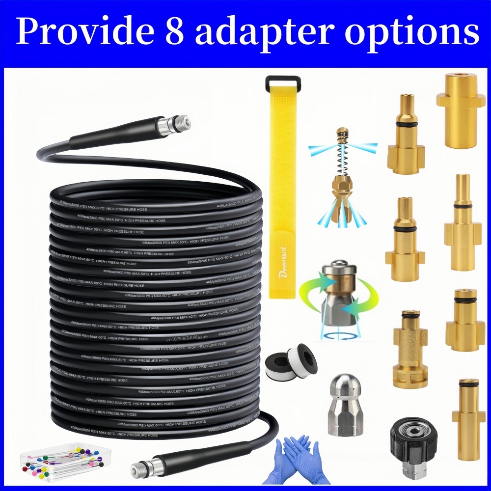 Vacuum Chamber Kit With Pump - 0.5~50m Sewer Cleaning Hose High Pressure