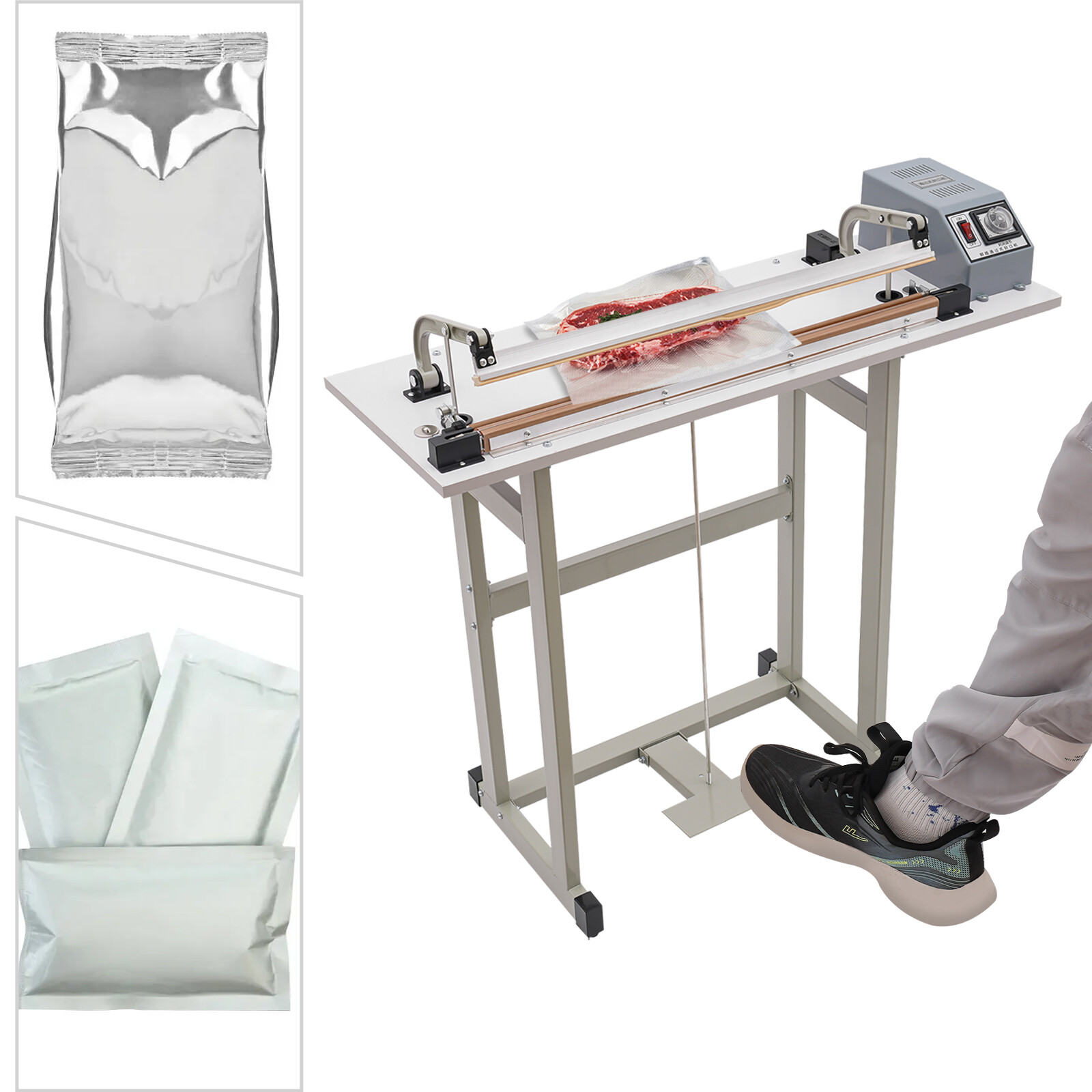 Plastic Bag Impulse Heat Sealer - 22.83 Inch Foot Pedal Impulse Heat