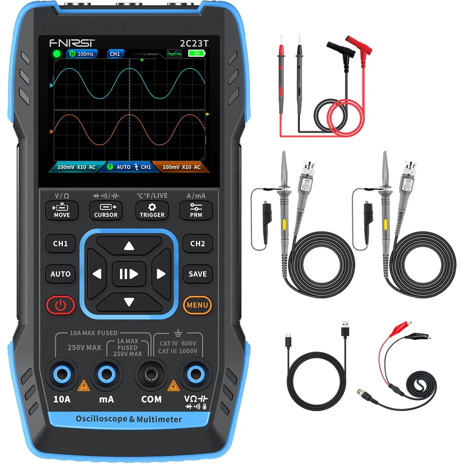2C23T 3-in-1 Handheld Oscillos - Fnirsi Digital Oscilloscope Handheld 评论和价格
