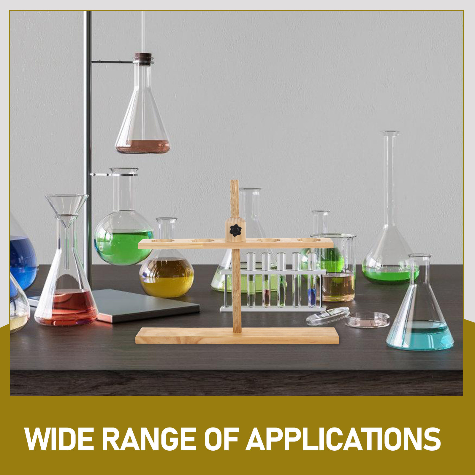 Wooden Separatory Funnel Stand - Lab Equipment 评论和价格
