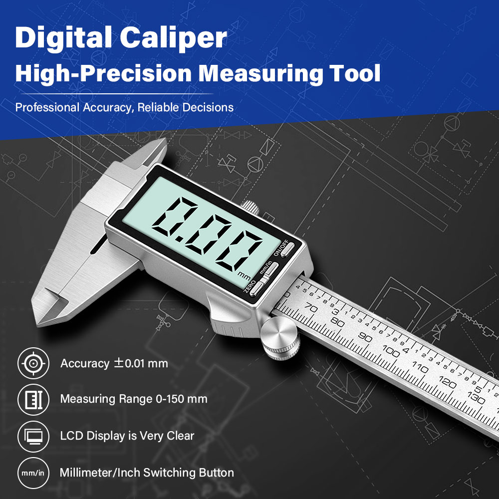 New 150mm 6 Inch Stainless Ste - Digital Caliper 150Mm Stainless Steel 评论和价格