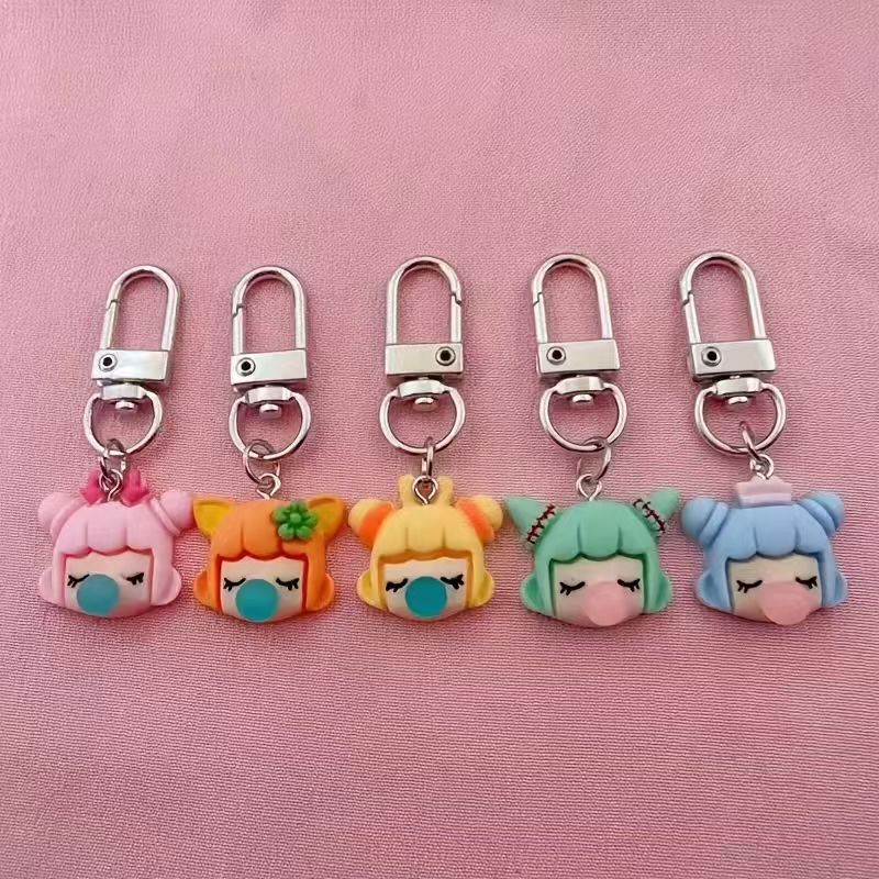 5pcs resin girl keychain, suit - Packaging 评论和价格