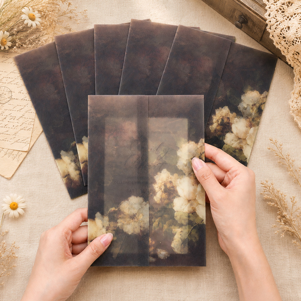 20/50pcs Pre Folded Vellum Jac - Packaging 评论和价格