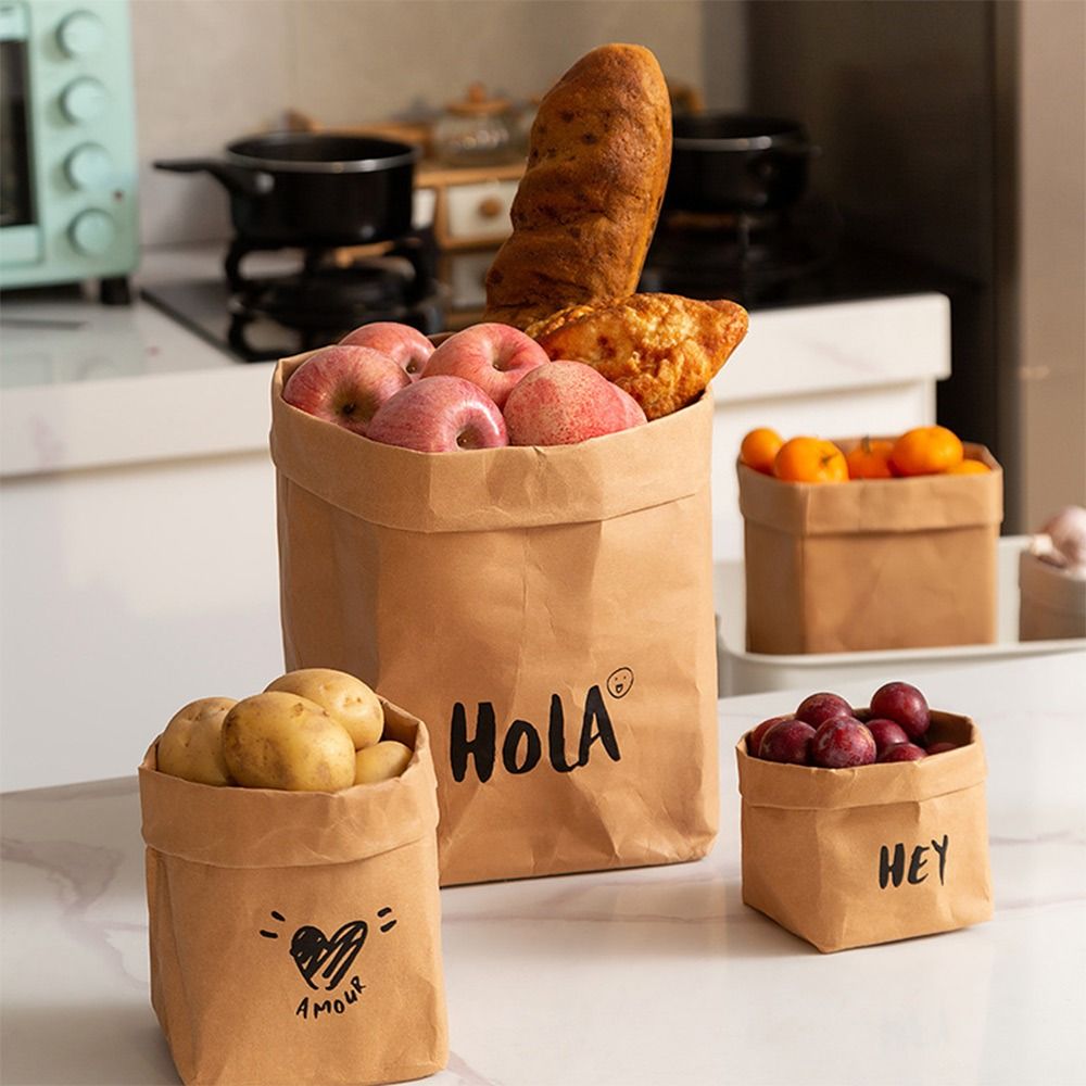 Reusable Kraft Paper Bag Large - Packaging 评论和价格