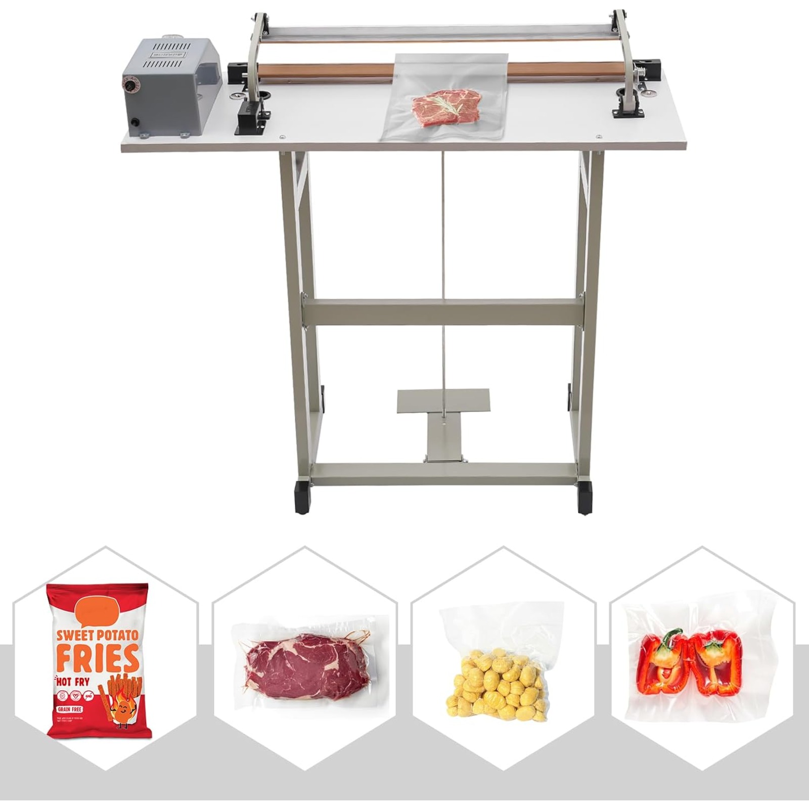 22.83 Inch Foot Pedal Impulse  - Plastic Bag Impulse Heat Sealer 评论和价格